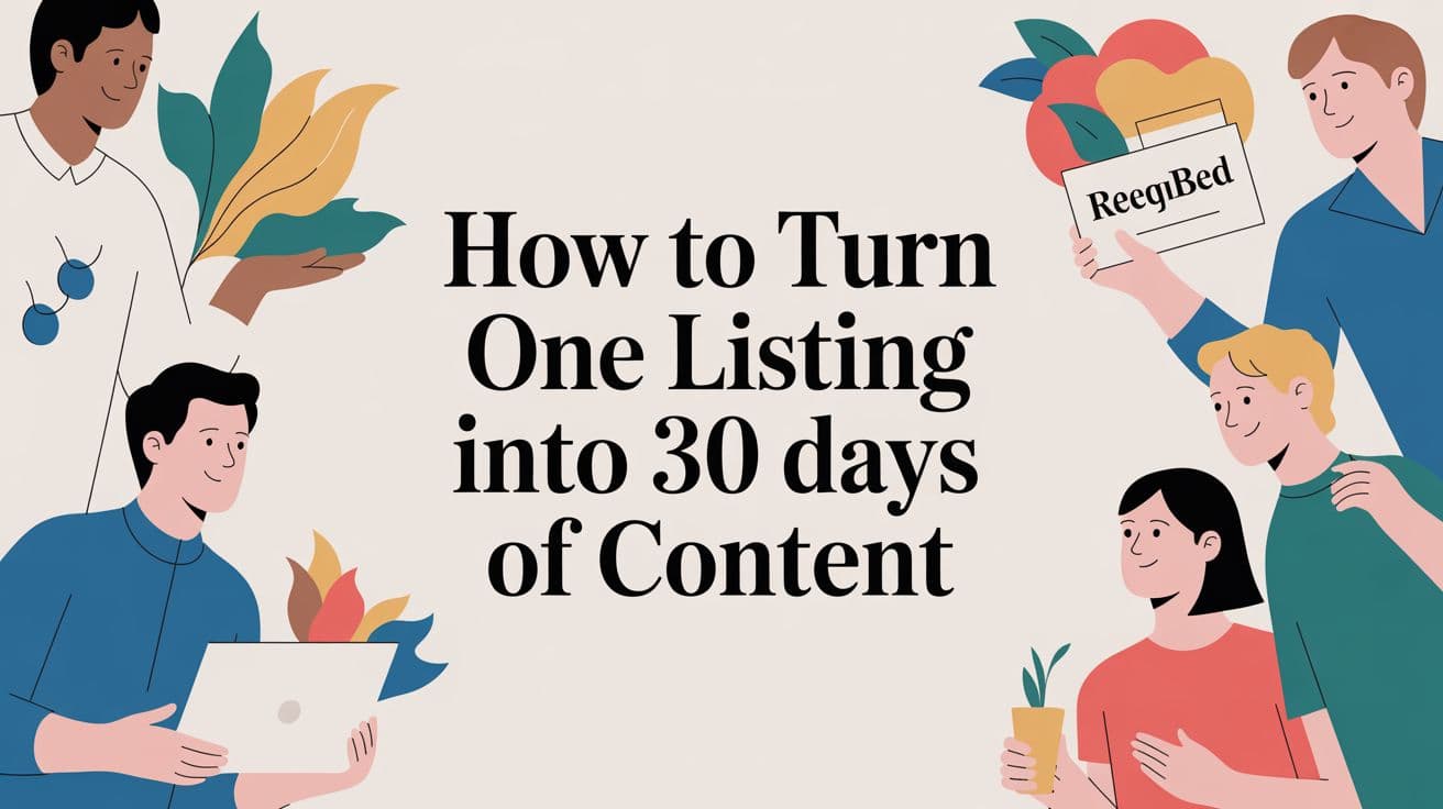 How to Turn One Listing Into 30 Days of Content